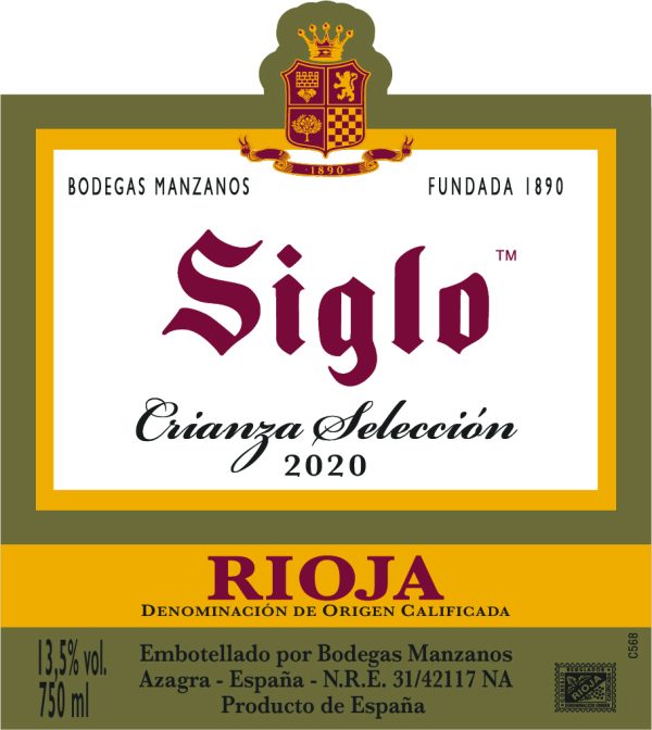 2020 Siglo Crianza Selección DOCa